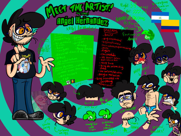 Meet The Artist info sheet of me!