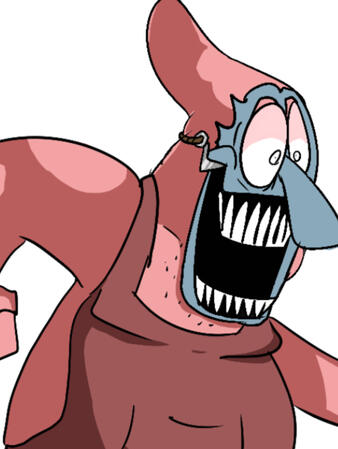 Massacre Patrick Fanart Fanart of Leatherface Patrick from SpongeBob Horror Tales
