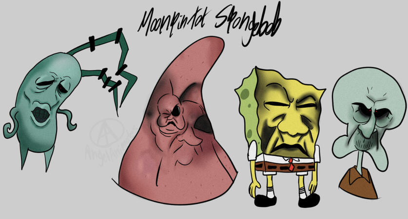 Fanart for Deviantart user "Moonpintot", the creator of the Served Plankton and Spongebob Wallet image.