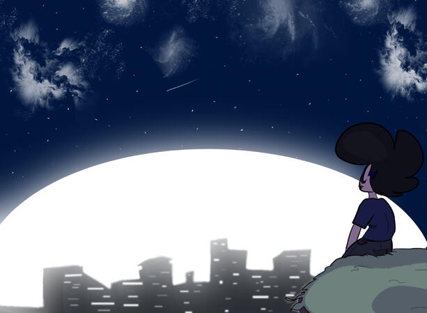 City Night Sky A test with brushes, so I made Miami City at night